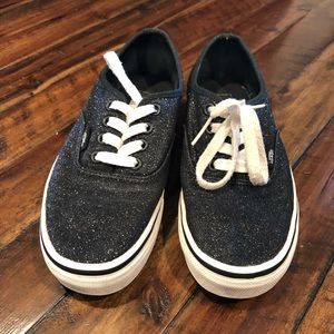 Black glitter vans